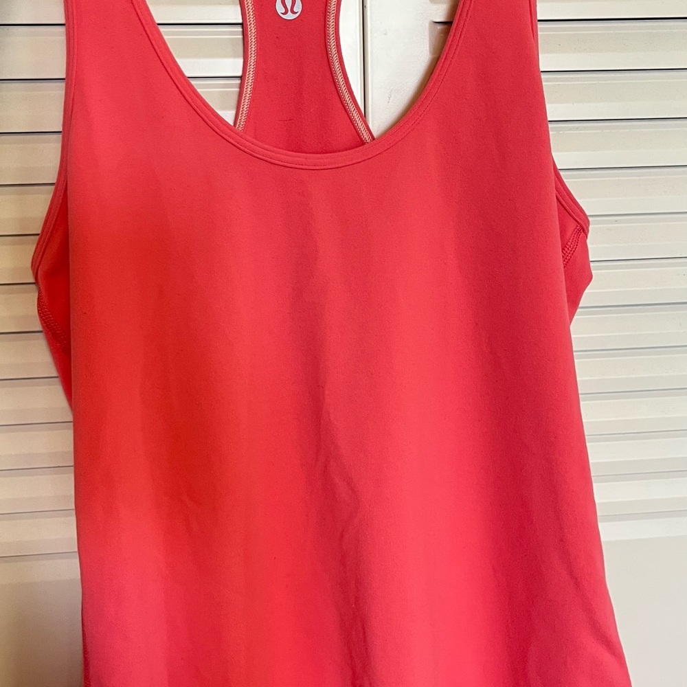 Lululemon Athletica Red Fitted Tank Top
